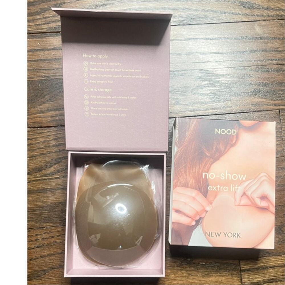 Nood Reusable No Show & Lift Nipple Covers Size 4 #9 Espresso Brand New in Box